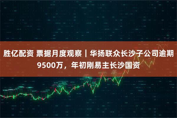 胜亿配资 票据月度观察｜华扬联众长沙子公司逾期9500万，年初刚易主长沙国资