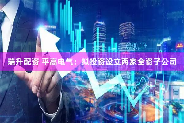 瑞升配资 平高电气：拟投资设立两家全资子公司